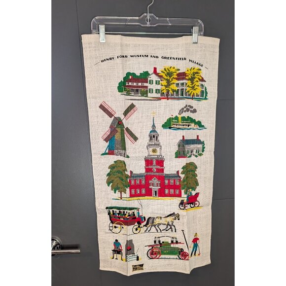 NWT Mid Century KayDee Linen Tea Towel - Henry Ford Museum & Greenfield Village‎ - Picture 2 of 6